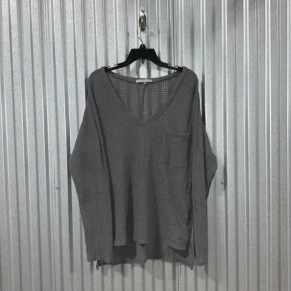Sheer Sweater with Pocket - Picture 1 of 3